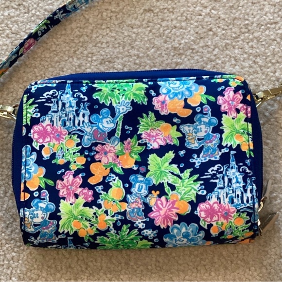 Lilly Pulitzer Disney Mickey Minnie Crossbody Bag - Navy pink green - Picture 3 of 5